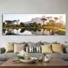 Schöne Sonnenuntergang Landschaft Leinwand Gemälde Poster und Drucke Wand Kunst Leinwand Bilder für Schlafzimmer Cuadros Home Dekoration240B