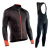 秋のサイクリングジャージーセット衣料品スーツMaillot Cyclisme Homme Mens Long Sleeve MTB Bike Road PantsBib Ropa Sport 240307