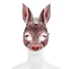 Дизайнерские маски 3D Тигр Свинья Банни Кролик Леопард Полумаска Творческий Забавный Животный Хэллоуин Маскарад Партия Косплей Костюм Декор