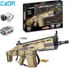 Série militar SWAT elétrica pode disparar balas tijolos armas educação FN SCAR 17S Gatinged modelo blocos de construção meninos brinquedos presentes C112615
