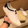 Luxury Designer Little Bee White Shoes Mens Board Sneakers Leather Summer Casual One Step Trainers