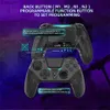 Gamecontrollers Joysticks Draadloze controller Dubbele vibratie Bluetooth-gamepad met programmeerbare turbofunctie voor PS4-console Android IOS PC-joystick L24312