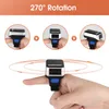 TROHESTAR streckkodsscanner trådlös 1D 2D Portable QR -kod PDF Wearable Finger Mini Bar Reader Scanners 240229