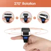 Trohestar Barcode Scanner Wireless 1D 2D Portable QR Code PDF Wearable Finger Mini Bar Reader Scanners 240229