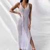 Women's Swimwear Stylish Bikini Cover Up Off Shoulders Sun Protection Breathable Lace-up Slit