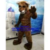 Costumi mascotte Leonessa marrone scuro Leone Leopardo Pantera Pard Cougar Ghepardo Costume mascotte Personaggio adulto Riunione annuale Arti dello spettacolo Zx598