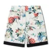 Chemises hawaïennes imprimées de fleurs pour hommes, taille élastique, short de Style droit, ensemble masculin ZCT9