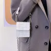 Discount Shops 2024 nouveau Mini sac de taille pour femmes carré grille tissé Instagram petit bandoulière tendance polyvalent