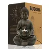 Buddha Buddha Statua Decor Decor Decor Buddha Tealight Holder Zen Figurines Dekoracja pomieszczenia Budas Candle Holder Garden Sculpture 23572