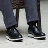 Casual Shoes Herrläder handgjorda enkla spänne tjocka sulor varje dag