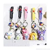 Jewelry Jewelry Carton Cute Pvc Keychains 3D Car Backpack Dog Key Ring Craft Gift Wholesale Drop Delivery Baby Kids Maternity Accessor Dhd9S