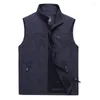 Men's Vests Quick Drying Vest For Spring And Autumn Season Light Thin Loose White Tower Solid Color