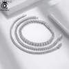 Naszyjniki wiszące Orsa Klejnoty Autentyczne 925 Srebro srebrnego łańcucha tenisowego Proces formowania bransoletki Hanmade High-end Ręczny dla mężczyzny Woman SB128L242313