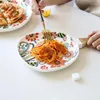プレートノルディックスタイルステーキプレートセラミック家庭用ディナー朝食デザートトレイクリエイティブデコレーション食器
