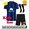 팬 Tops Barella Soccer Jersey S Vidal Football Shirt Gagliardini Kit Yellow Kids Equpment Hirth240312