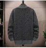 Erkek Sweaters Sonbahar ve Kış Örme Hardigan Sweater 2024 Moda Çok Yönlü Ceket Stand Boyun