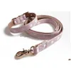 Dog Collars Leashes Dog Collars Leashes DHS Luxury Designer Collar PatternPu Leather Pet