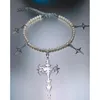 Chaînes gothique ronde perle collier ras du cou clavicule chaîne bijoux cadeau femmes fille adolescente dropship