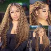 427 Curly Human Hair Wigs HD Transparent 13x4 Lace Front Wig Blond 32 Inch Deep Wave 13x6 Lace Frontal Wig for Women