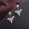 Stud Küpe Moda Narin Çiçek Kristal Kişilik Lady Elegant Kız Doğum Günü Partisi Takı Kız Arkadaşı Hediyesi