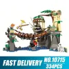 10715 334PCS Ninjago Series Movie Series Master Falls 4 Siffror Byggnadsblock 70608 Bricks Toy C1115223T