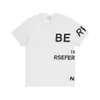 Skjorta T Burbersys Designer Men's Brand Clothes T-shirts Online Store Han Korrigera version av 23SS BU: s nya personliga tryckta runda NEC GG