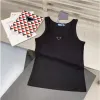 Prrra 2024 Womens Knits Tees T Shirts Sleeveless Woman Summer Tanks Camis Tees Vest Short Shirt Lady Slim Vests Ice Silk Tops