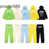 Meichao New Sp5der 555555 Spider Web Casual Set mit Samt Loose Hooded Sweatshirt Beinlängen ULXC