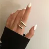 Sieraden overdreven kruisgeometrie Instagram-stijl gepersonaliseerde hiphop-punk-opening Veelzijdige ring Damessieraden Klassiekers