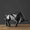 Bull Statue Bullfight Sculpture Ox Resin nordic decoration home decor Tabletop Statues Bison figurine Animal Cabinet 2103292525