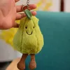 Keychains Avocado Watermelon Pineapple Mushroom Apple Pendant Plush Piece Bag Keychain Dolls