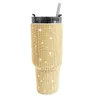 20 OZ 30oz Rhinestone Cups Stainless Steel Tumblers Coffee Mugs Vacuum Insulated Cup With Straw Diamond Car Travel Mug Gifts
