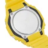 Men's Yellow Sport Digital Quartz 2100 Watch Full Featured World Time LED Automatic Hand Raising Light GA Oak Series 1674