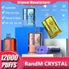 Оригинальная одноразовая сигарета RandM Vape Fumot RandM CRYSTAL 12000 Puff 12k, 0% 2% 3% 5%E с перезаряжаемой батареей емкостью 650 мАч, сетчатая катушка дисплея 20 мл