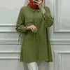 Etnische Kleding ZANZEA Vrouwen Blouse Vintage Lange Mouw Revers Hals Effen Shirt Herfst Mode Moslim Abaya Tops Casual Losse Blusas 2024