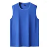 Men's Tank Tops Arrival Fashion Suepr Large Summer Round Neck Striped Nylon Wide Shoulder Top Plus Size XL-5XL 6XL 7XL 8XL