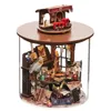 Mini kit de bricolage pour maison de poupée, fabrication et assemblage de modèles de salle, jouets, décorations de chambre à coucher avec meubles, artisanat en bois 240304