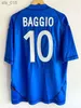 Fans toppar fotbollströjor Baggio Brescia Calcio Retro Italy Vintage Jersey1990 Classic Football Shirts Italia Kith240312