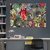 Graffiti Street Art Musique Collage Figure Abstraite Photo Toile Peinture Mur Art Affiche Impressions pour Salon Décor No Frame214E