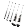 Makeup Brushes 5Pcs Beadable Blending And Lips Foundation Metal Tube Portable Cosmetic For Women Ie Girlfriend Lady