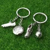 المعادن لكرة القدم سلسلة مفاتيح كرة القدم رنين أزياء مفاتيح مفاتيح الهيب هوب للجماهير المجوهرات