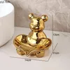 Cute Animal Shape Ceramic Soap Dish Holder Home Bathroom Solid Color Draining Soap Box Shelves Storage Rack Bathroom Accessories 240228