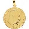 P09COIN PENDANT 1902 EDWARD VII SUVEREIGN LONDYN MINT LUSTER Super Gold Gold JewelryDiameter22mm285b