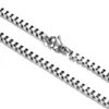 Цепочки из нержавеющей стали, готовое ожерелье, 3 мм, коробчатая цепочка с застежкой-лобстером, ювелирные изделия, ожерелья, женские аксессуары