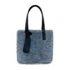 HBP Non-Brand New Fashion Plain Tote Bag Luxury High Quality Soft Plush Hand Simple Lovely Small Faux Fur