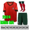 كأس اليورو 24 25 رونالدو لكرة القدم قمصان Joao Felix البرتغالية قمصان روبن Neves Diogo Portugieser Portugal Football Shirt Cr7 Men Kids