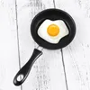 Pans OUNONA 1PC Practical Mini Novelty Egg Omelette Pancake Non-stick Frying Pan (12CM)