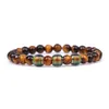 6mm Temperature Changes Color Mood Bead Stone Bracelet Stone Lava Black Onyx Beaded Gemstone Friendship Bracelets Women Fashion Jewelry