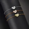 Beaded 10pcs/ Lot 12*9mm Cute Heart Stainless Steel Mirror Polished Oval Rectangle Blank Bar Bracelet Adjustable Slider Box Chain BraceL24213