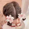 Hair Accessories Kids Hairties Hairclip Korean Baby Flower Tiara Girl Princess Leather Band Cute Head Clip Card